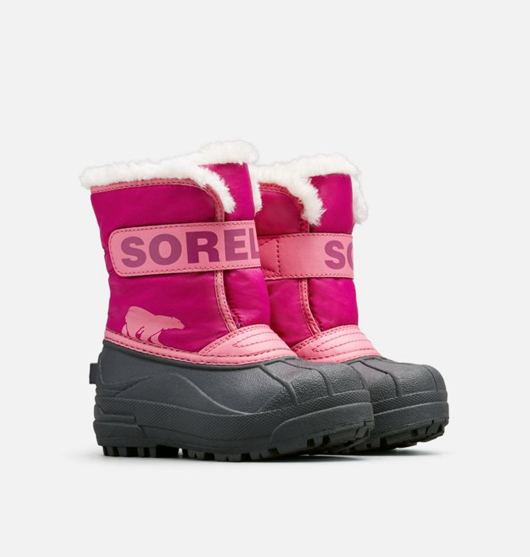 Sorel Barn Vinterkängor Rosa/Svarta - Childrens Commander™ - XWN-045362